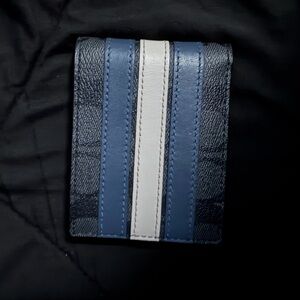 Coach Blue and White Men's Wallet